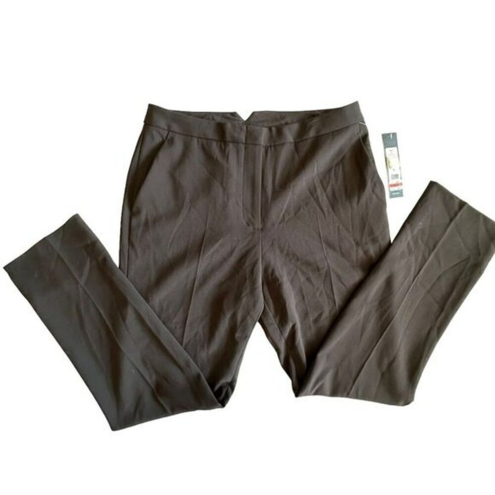 NWT BCBG MAXAZRIA Womens Black Straight‎ Leg Dress Pants Size 8